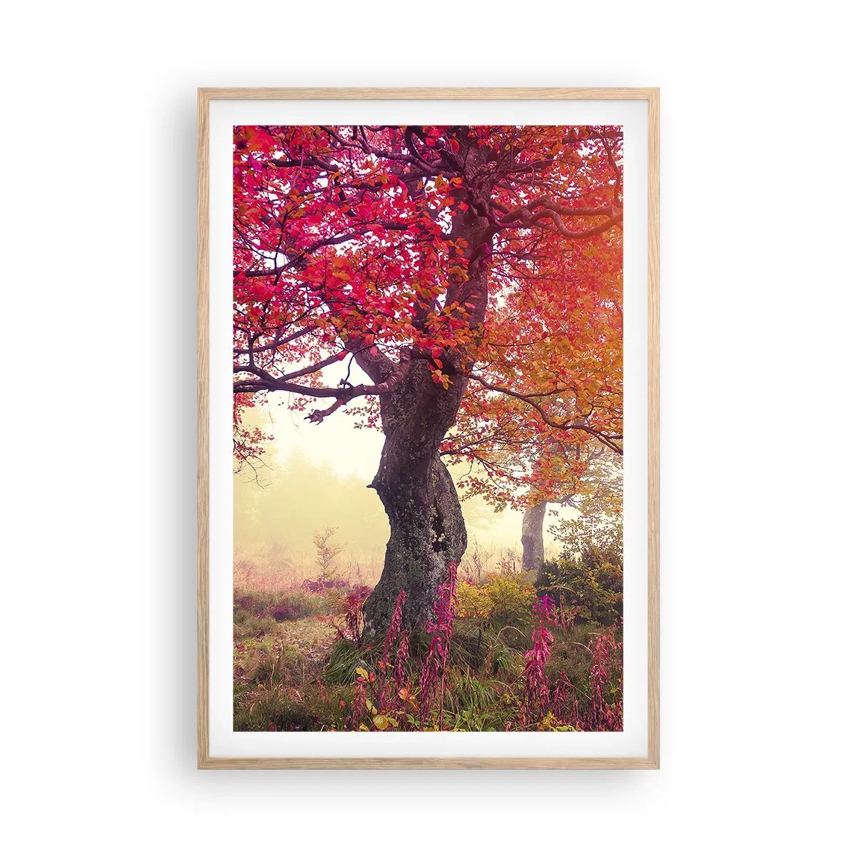 Plakát v rámu světlý dub - Šílenství rozkvětu - 61x91 cm