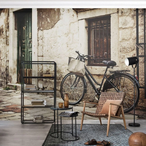 Fototapeta na míru Premium Canvas - Návrat do minulosti - Architektura, Jízdní kolo, Vinobraní