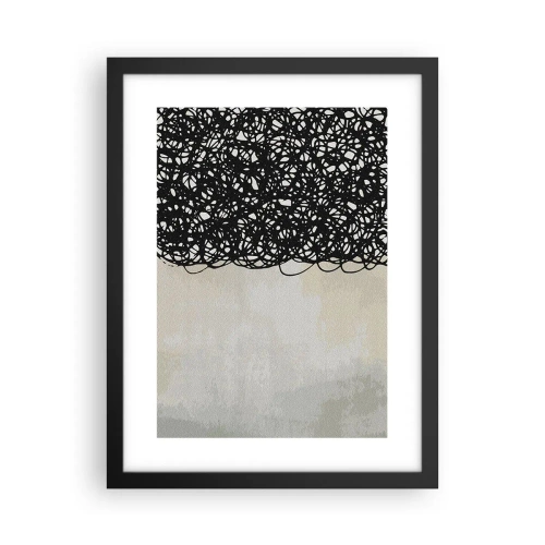 Plakát v černém rámu - Vířící abstrakce - 30x40 cm