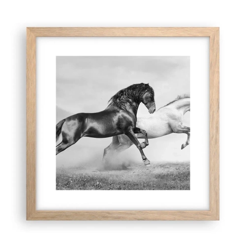 Plakát v rámu světlý dub - Andělé a démoni - 30x30 cm