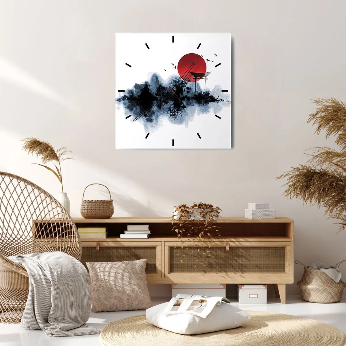 Nástěnné hodiny - Japonský pohled - 30x30 cm