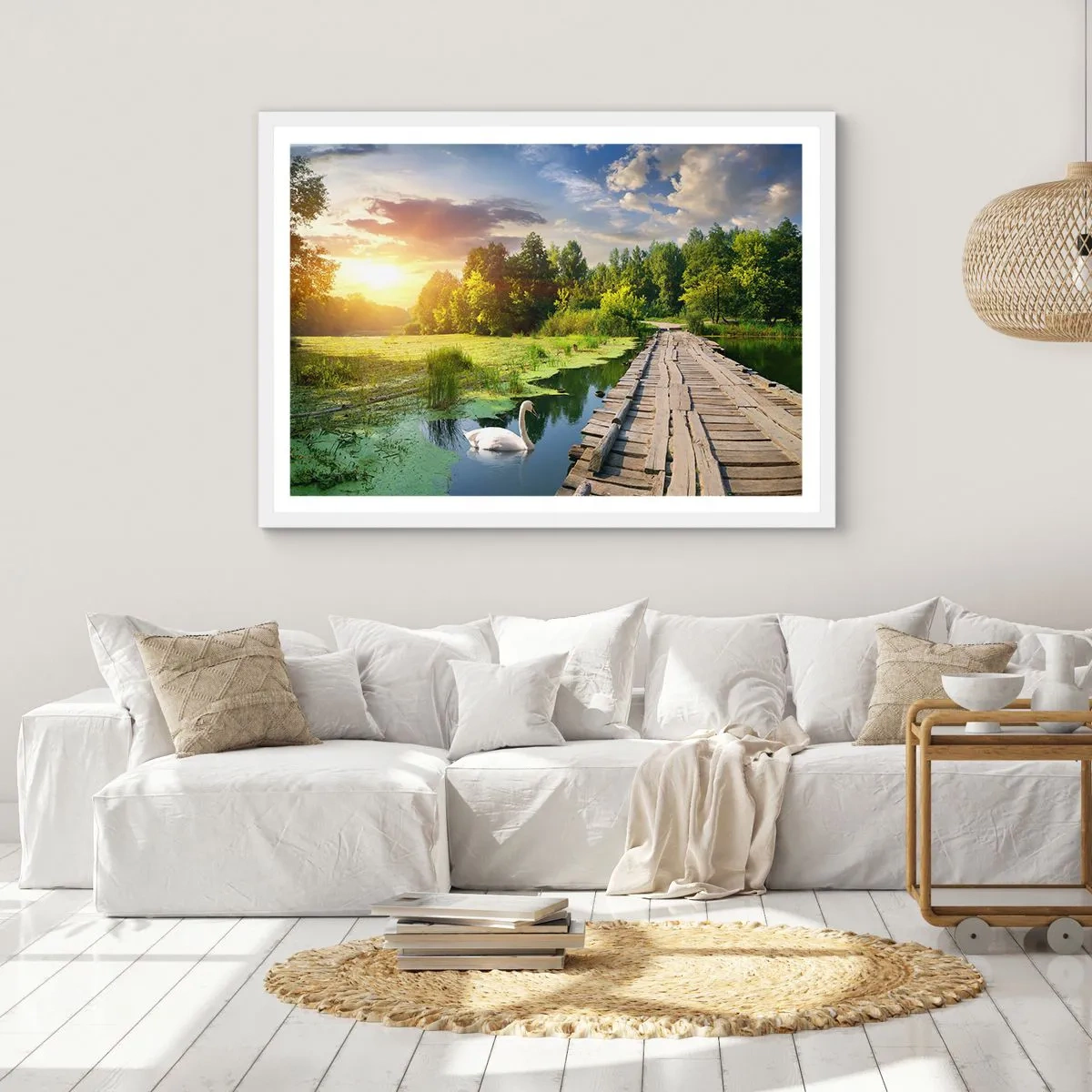 Plakát v bílém rámu - Léto, léto všude - 40x30 cm