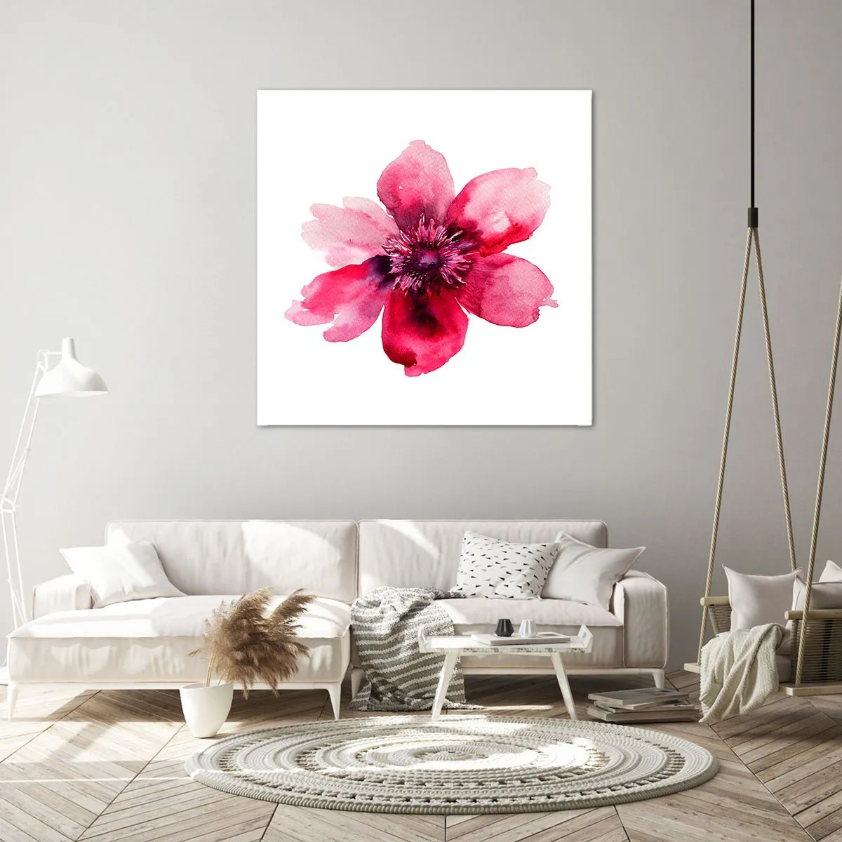 Obraz na plátně - Karmínový voňavý polibek - 60x60 cm