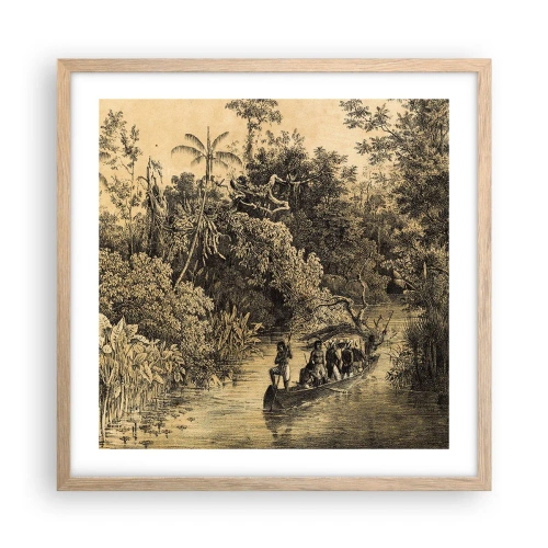 Plakát v rámu světlý dub - Výlet ke zdroji - 50x50 cm
