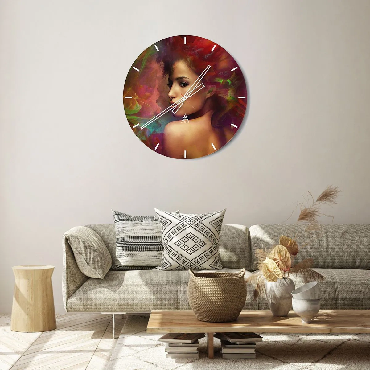 Nástěnné hodiny - Krásnější než duha, jemnější než mlha - 30x30 cm