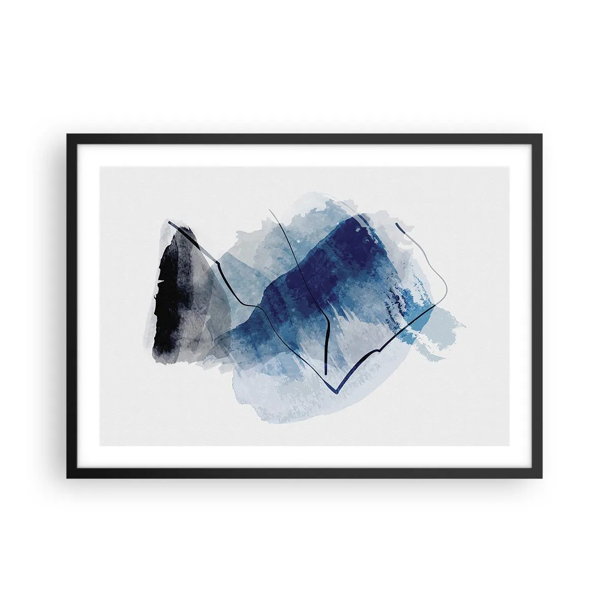 Plakát v černém rámu - Ledová hora - 70x50 cm