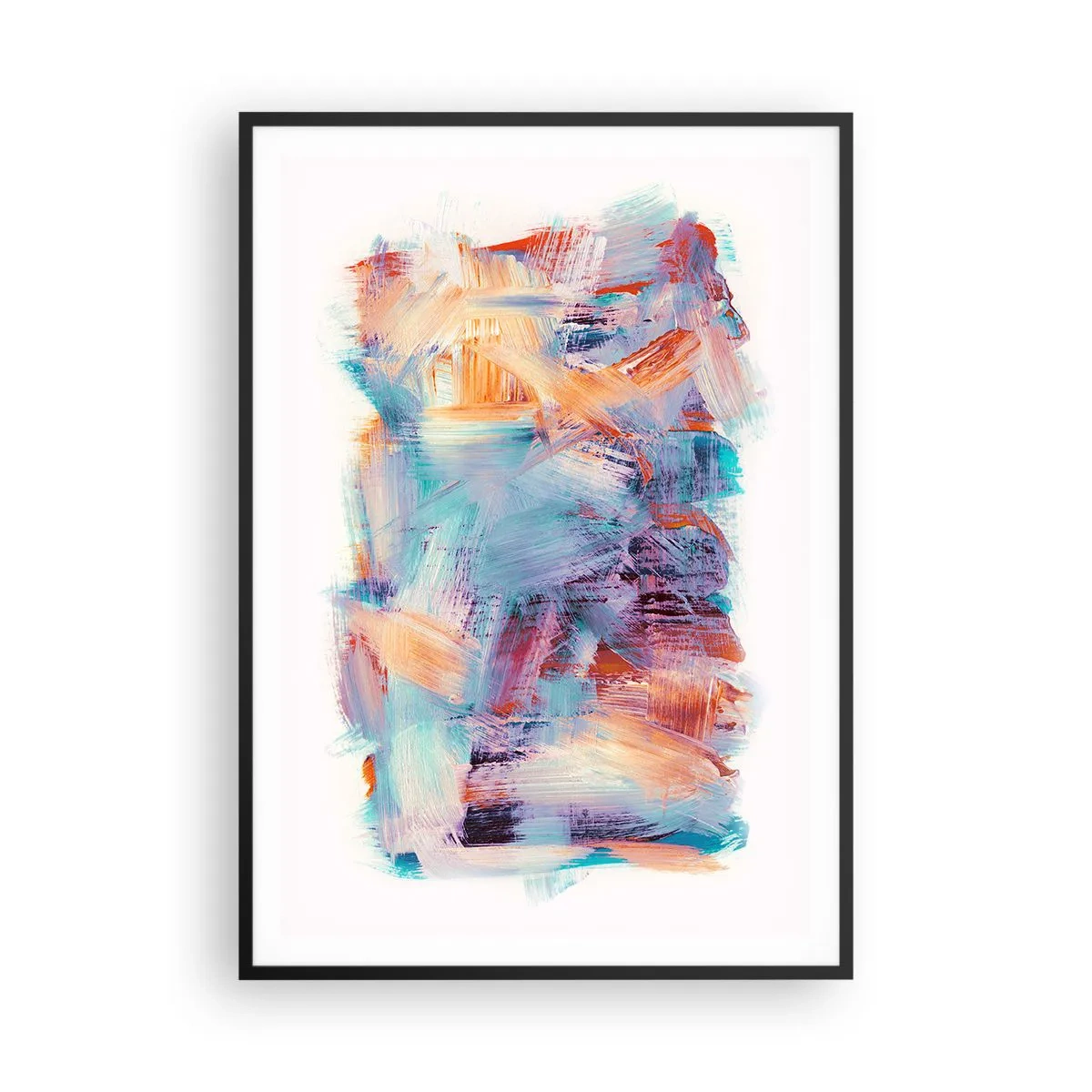 Plakát v černém rámu - Barevný nepořádek - 70x100 cm