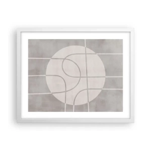 Plakát v bílém rámu - Kruhově a přímo - 50x40 cm