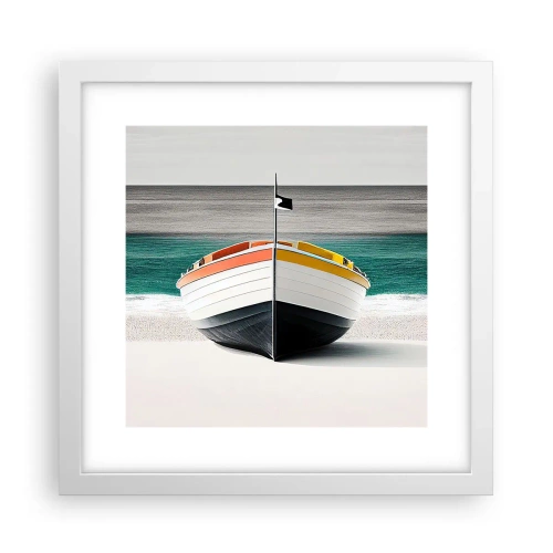 Plakát v bílém rámu - Na správném místě - 30x30 cm