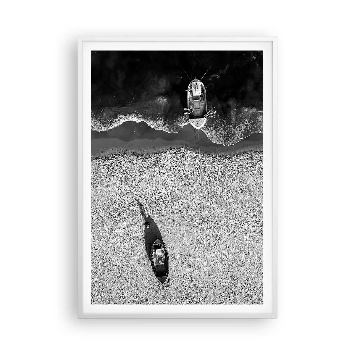 Plakát v bílém rámu - Ještě na břehu… - 70x100 cm