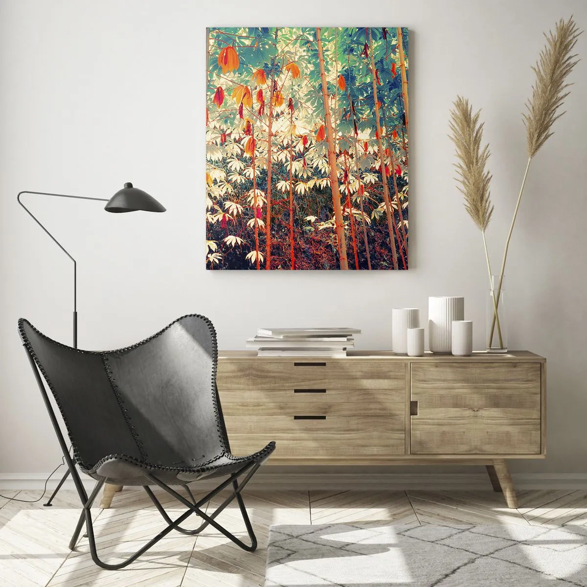 Obraz na skle - Tajný život listů - 50x70 cm