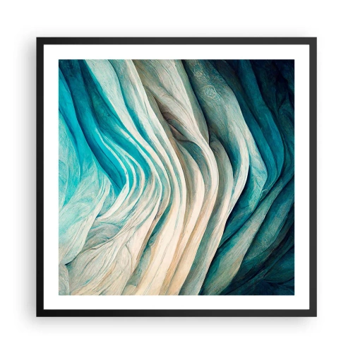 Plakát v černém rámu - Modrá neukojitelnost - 60x60 cm
