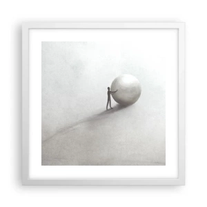 Plakát v bílém rámu - Hra života - 40x40 cm