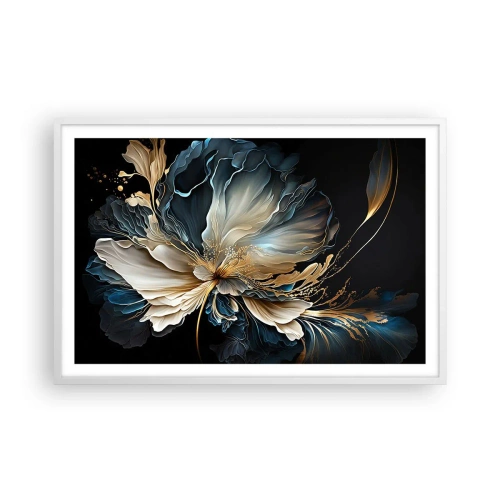 Plakát v bílém rámu - Pohádkový květ kapradí - 91x61 cm