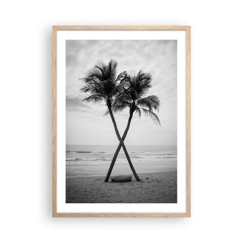 Plakát v rámu světlý dub - Něžná přítomnost - 50x70 cm