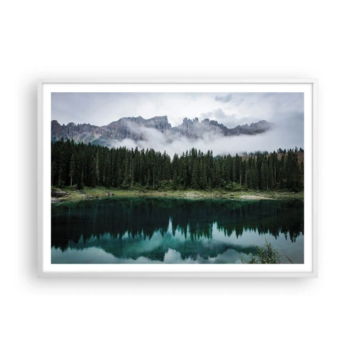 Plakát v bílém rámu - Tiše, tiše, neprobuďme spící vodu…. - 100x70 cm