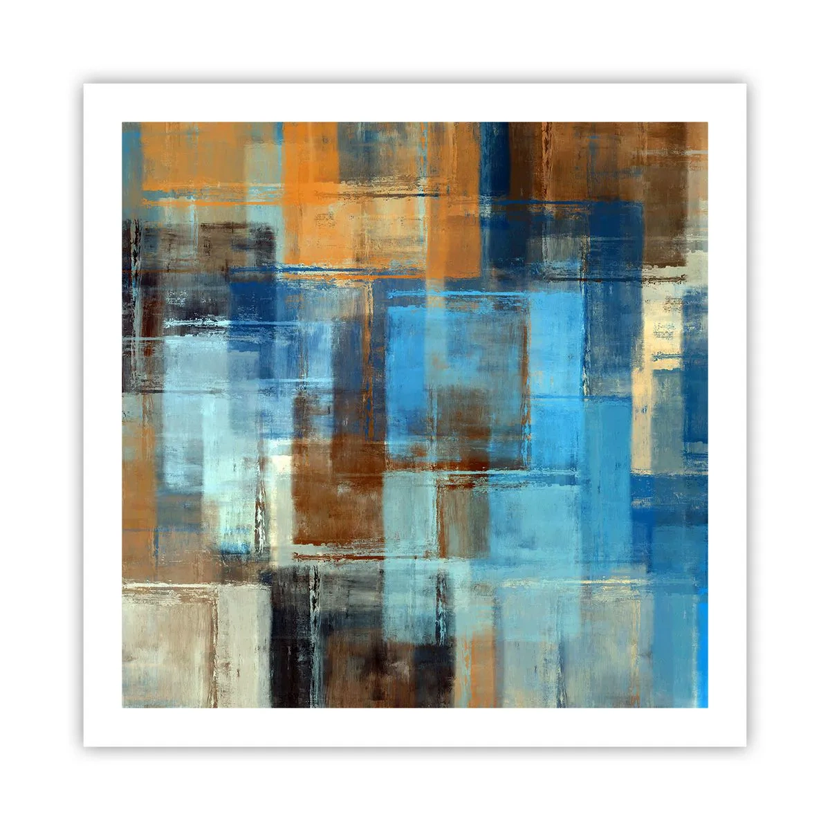 Plakát - Přes modrý závoj - 60x60 cm