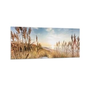 Obraz na skle - Severní pláž - 100x40 cm