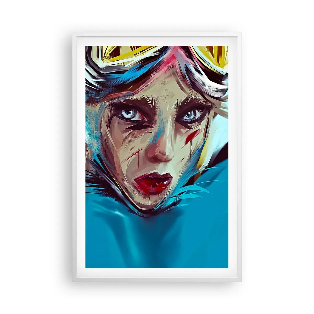 Plakát v bílém rámu - Silniční válečnice - 61x91 cm