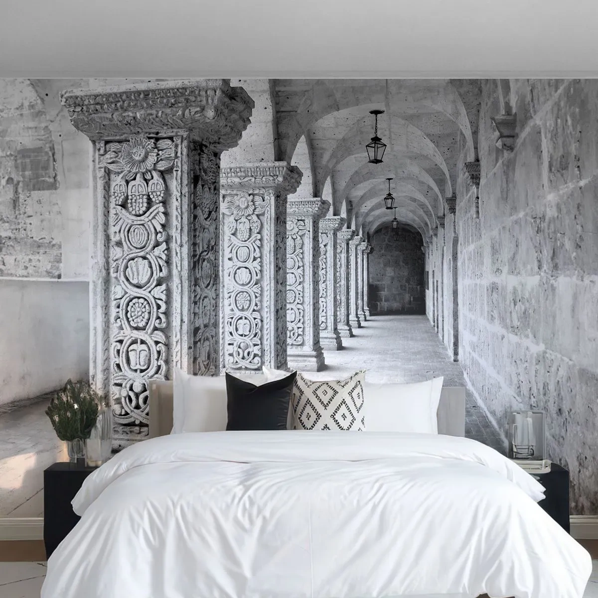 Fototapeta Samolepicí Deluxe Sticker - Kam...? - Architektura, Kus, Černý a bílý - 250x175 cm