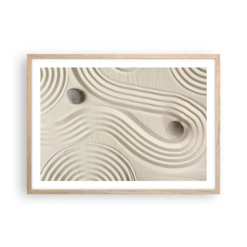 Plakát v rámu světlý dub - Dotek tepla - 70x50 cm