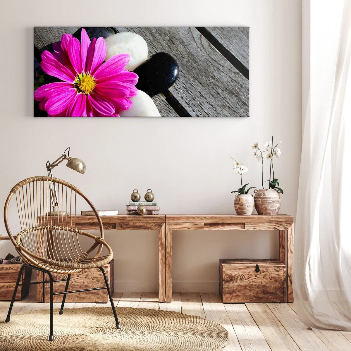 Obraz na plátně - Odpočinek na molu - 100x40 cm