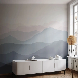 Fototapeta Premium Canvas - Vlny hor - Abstrakce, Grafika, hory - 350x256 cm