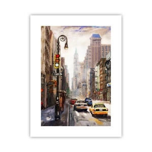 Plakát - New York – barevný i v dešti - 30x40 cm