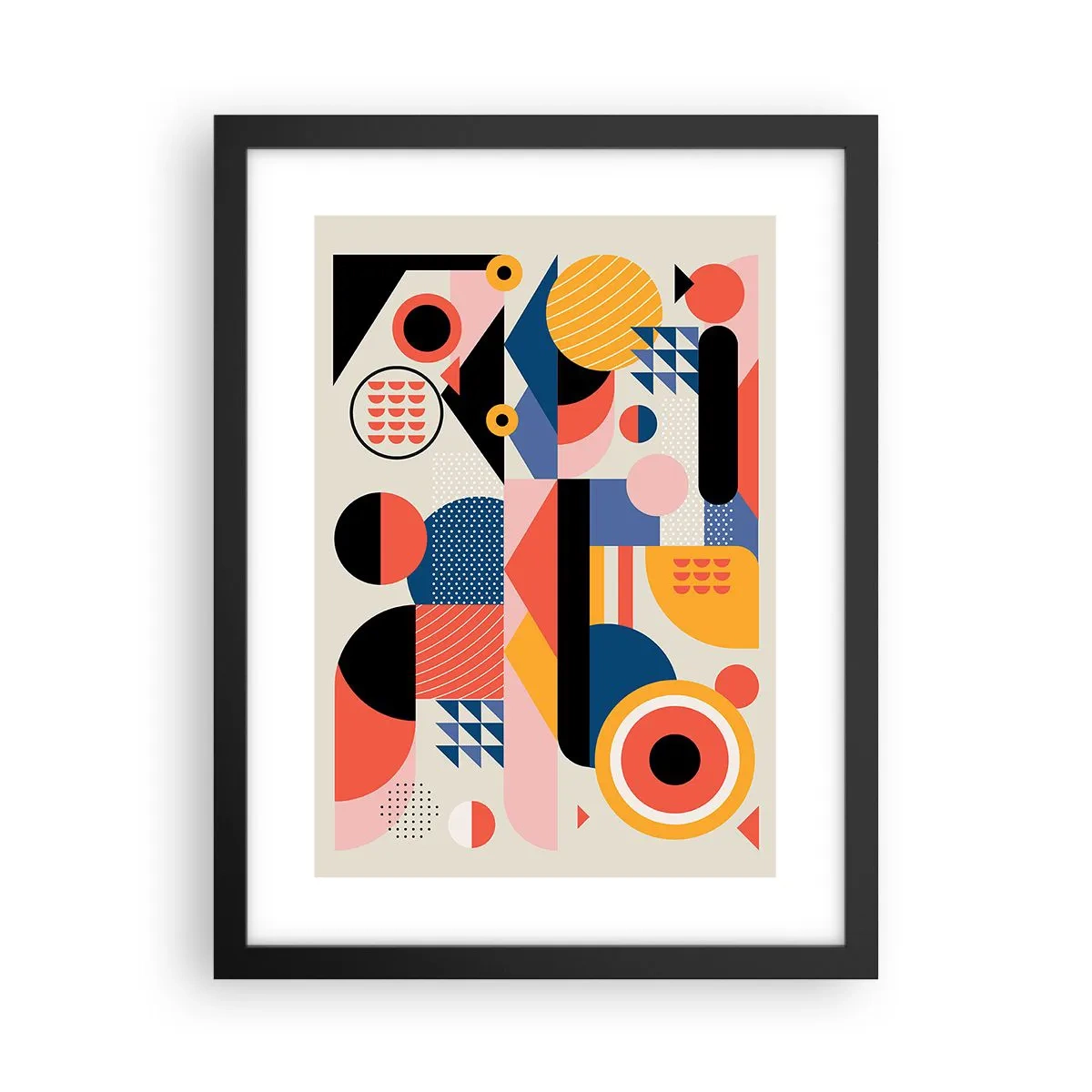 Plakát v černém rámu - Kompozice: pojďme si hrát - 30x40 cm