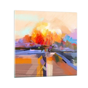 Obraz na skle - Je podzim - 30x30 cm