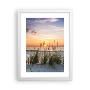 Plakát v bílém rámu - Podívej se, představ si a pociť - 30x40 cm