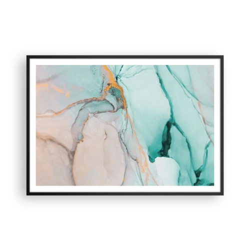 Plakát v černém rámu - Tanec tvarů a barev - 100x70 cm