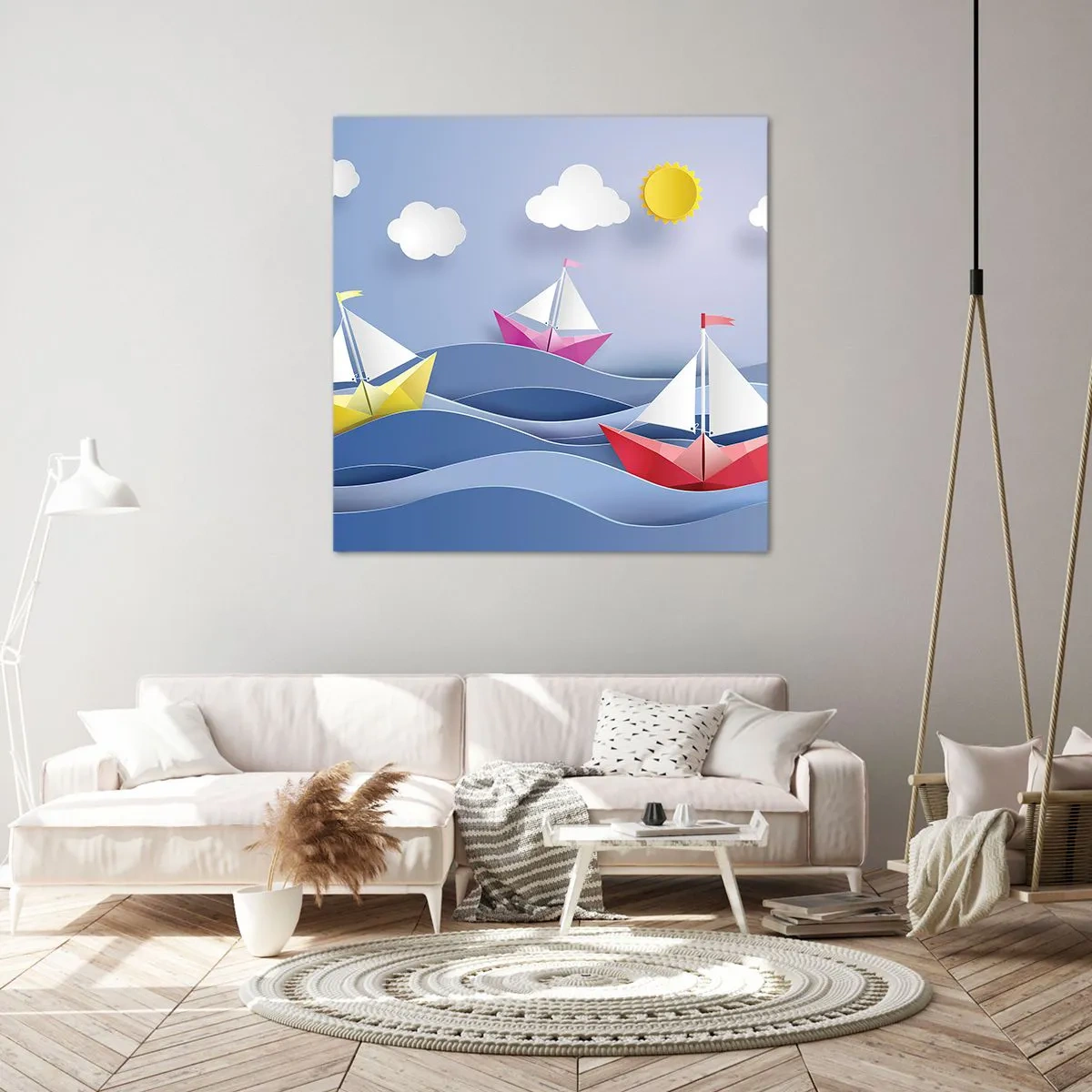 Obraz na plátně - Ach, jak je příjemné houpat se na vlnách - 70x70 cm