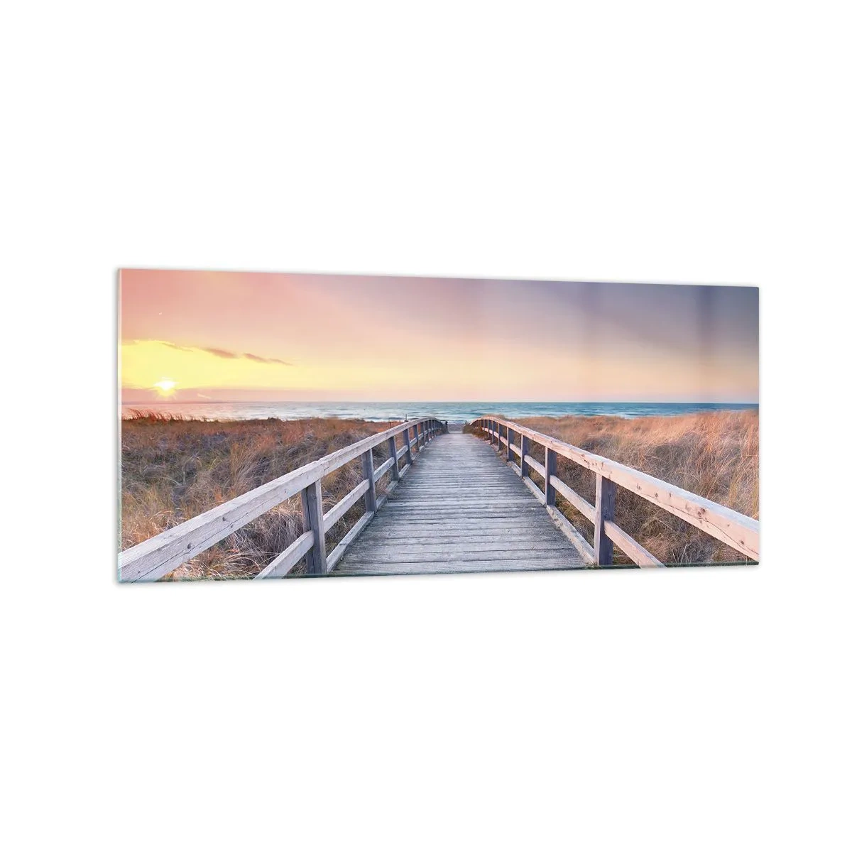 Obraz na skle - Baltská večerní polární záře - 120x50 cm