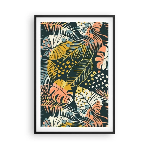 Plakát v černém rámu - Listová fantazie - 61x91 cm