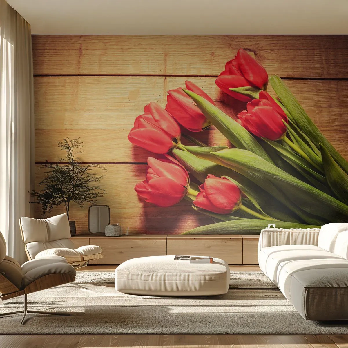Fototapeta Samolepicí Deluxe Sticker - Jarní vyznání - Květiny, tulipány, Kytice květin - 250x175 cm