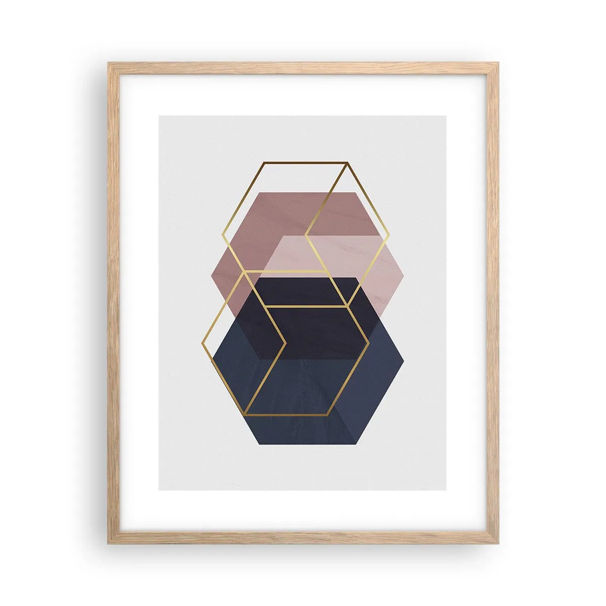 Plakát v rámu světlý dub - Síla jednoduchosti - 40x50 cm