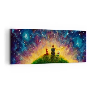 Obraz na plátně - Láska a přátelství - celý svět - 100x40 cm