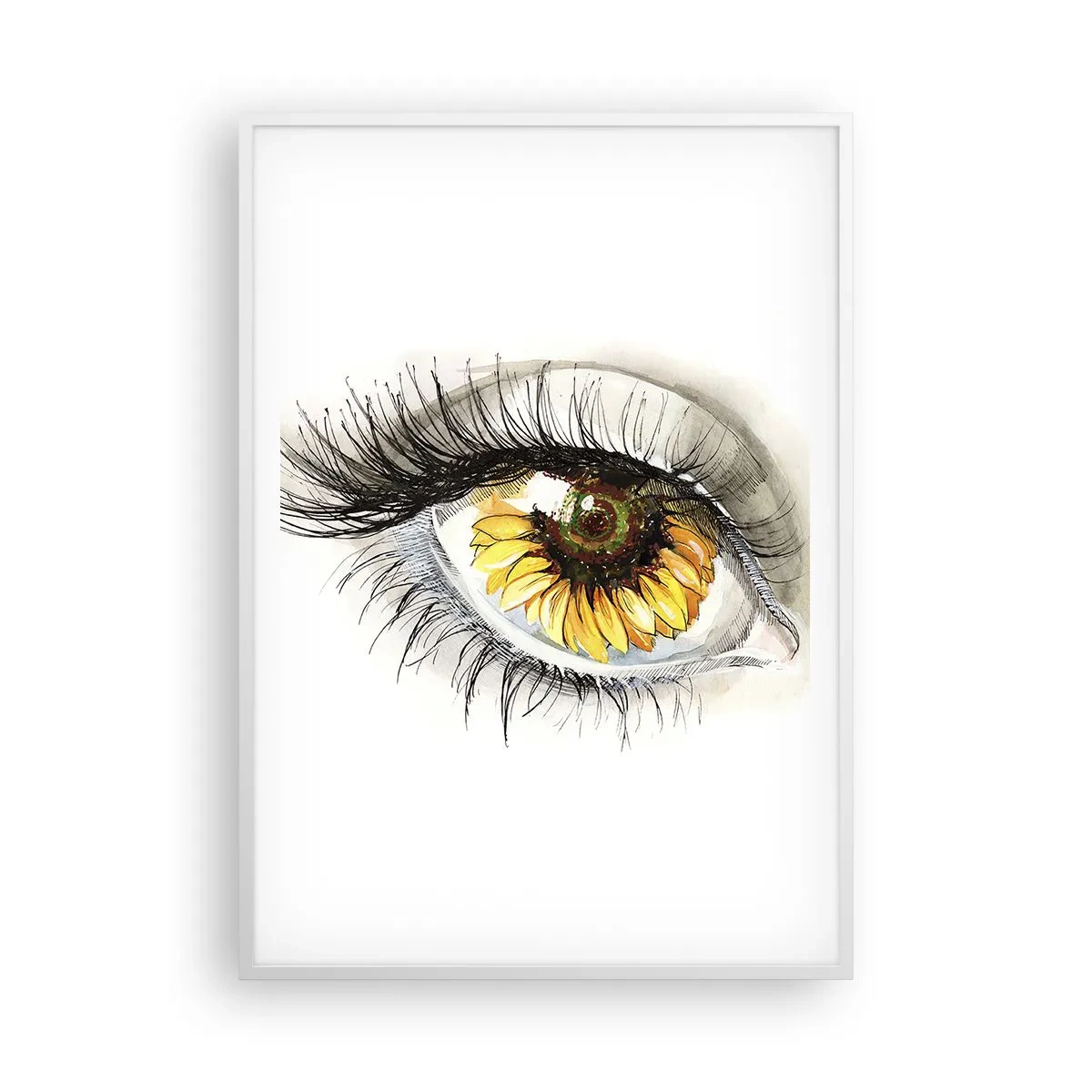 Plakát v bílém rámu - Pohled žhavý jako léto - 70x100 cm