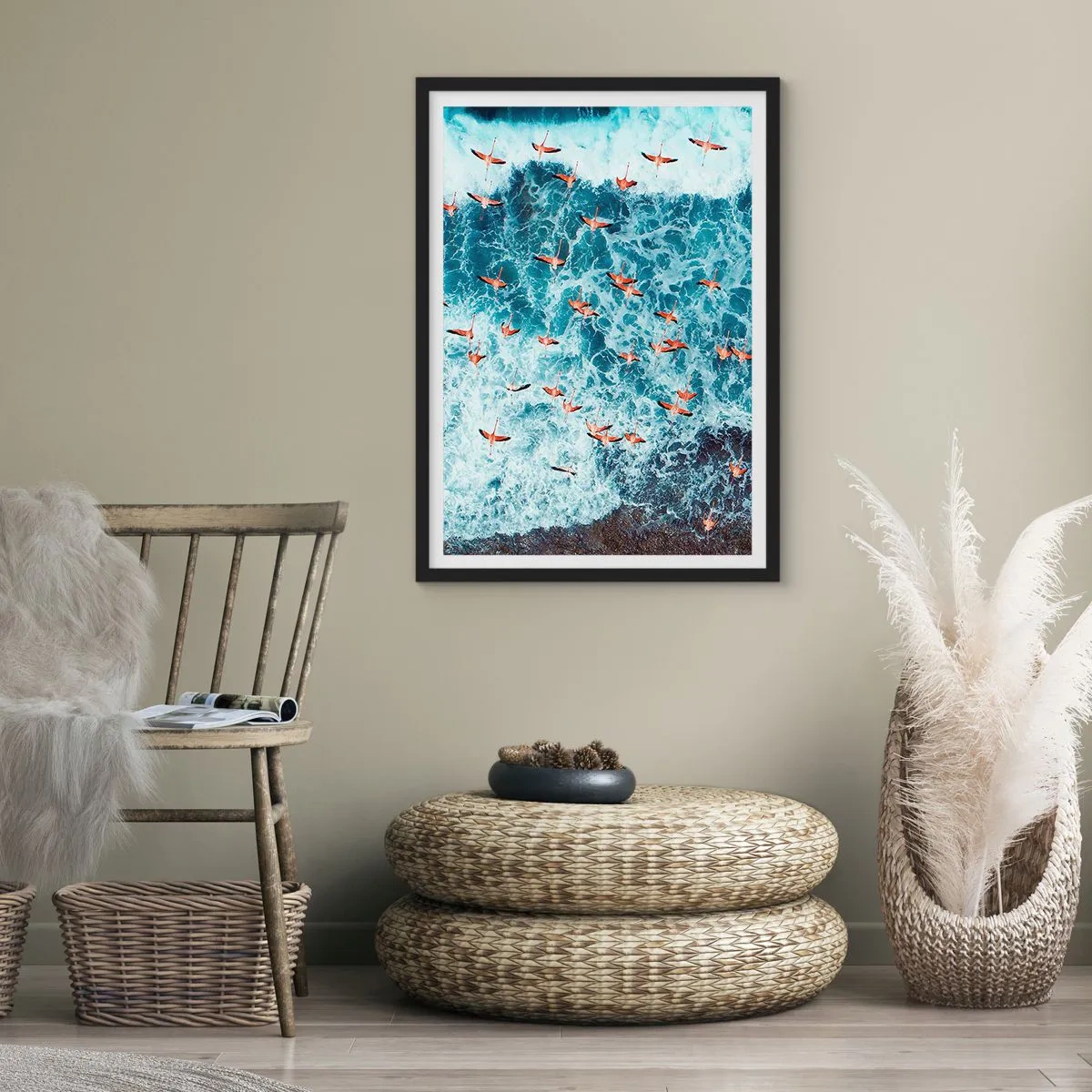 Plakát v černém rámu - Přímořský průvod - 30x40 cm