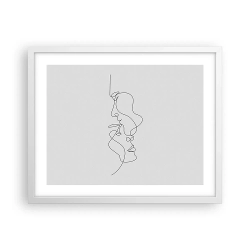 Plakát v bílém rámu - Žár vášnivých tužeb - 50x40 cm