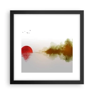 Plakát v černém rámu - Příslib klidu - 30x30 cm