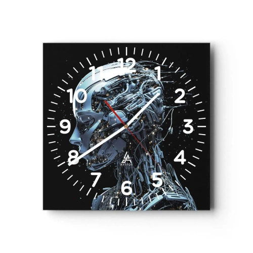 Nástěnné hodiny - Technologie je žena - 40x40 cm