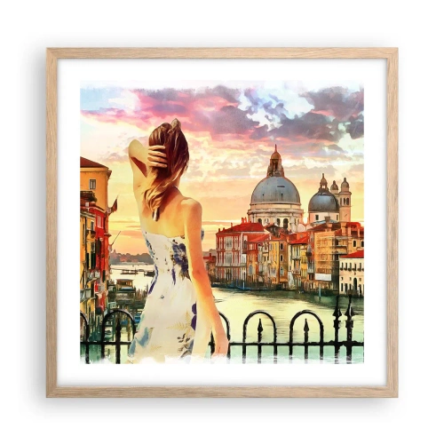 Plakát v rámu světlý dub - Pokud dobrodružství, tak jenom v… - 50x50 cm