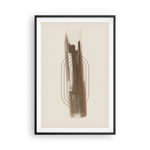 Plakát v černém rámu - Závan šedi - 61x91 cm