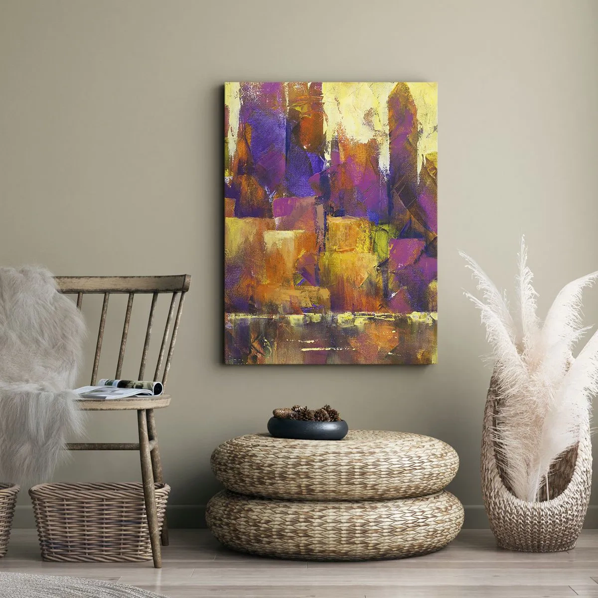 Obraz na plátně - Metropolitní kompozice - 55x100 cm