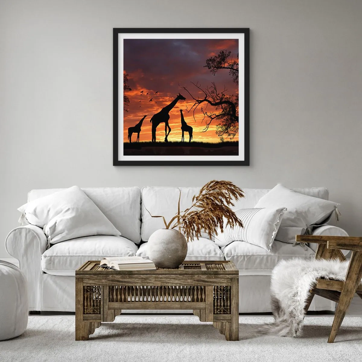 Plakát v černém rámu - Malá večeře v kruhu nejbližších - 40x40 cm