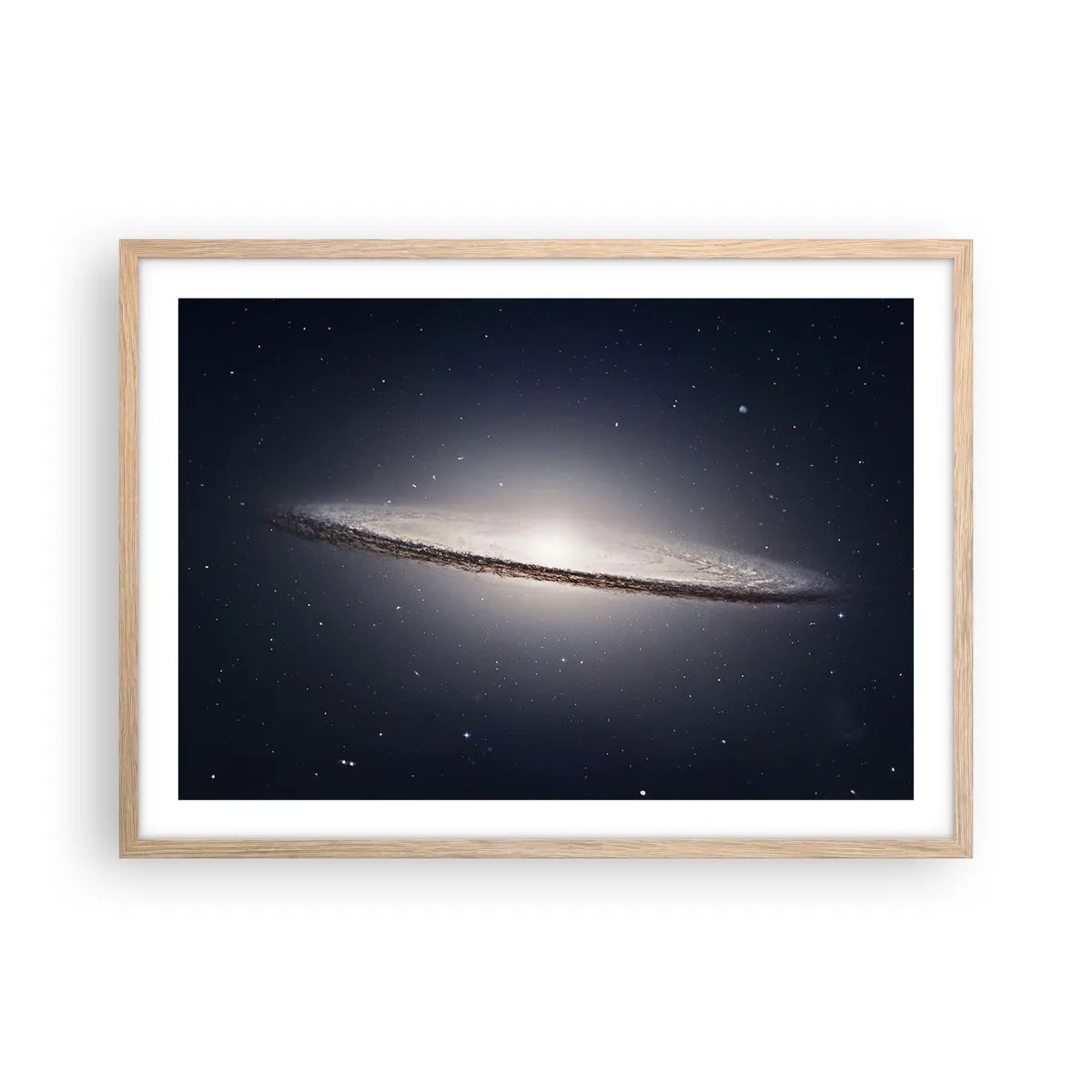 Plakát v rámu světlý dub - Kdysi dávno, v jedné vzdálené galaxii… - 70x50 cm