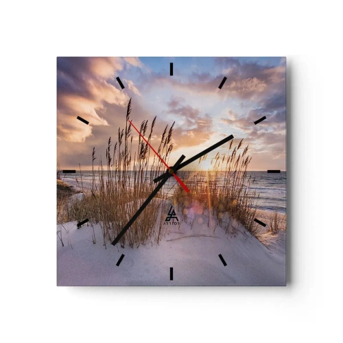 Nástěnné hodiny - Rozloučení se sluncem a větrem - 30x30 cm