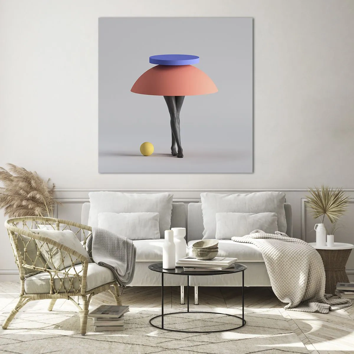 Obraz na skle - Surrealistická kompozice - 60x60 cm